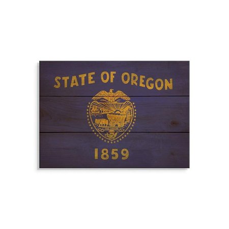 WILE E. WOOD 15 x 11 in. Oregon State Flag Wood Art FLOR-1511